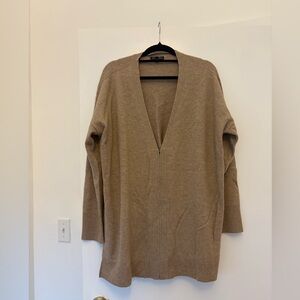 Eileen Fisher Cashmere Zip Up V Neck Cardigan